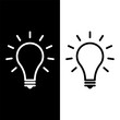 © waniperih - black and white bulb lamp icon