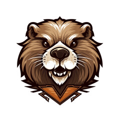 Unique and Creative Beaver Emblem for Sportswear and T-Shirts - Transparent Background PNG, Vector