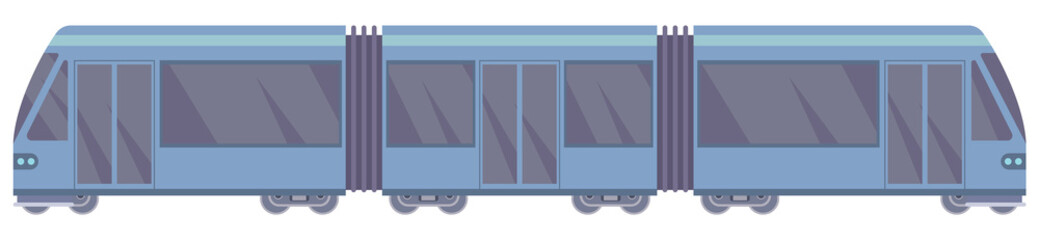 Wall Mural - Subway train side view. Passenger transport icon