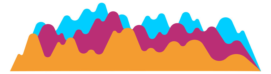 Wall Mural - Color wave shape chart. Sound volume form