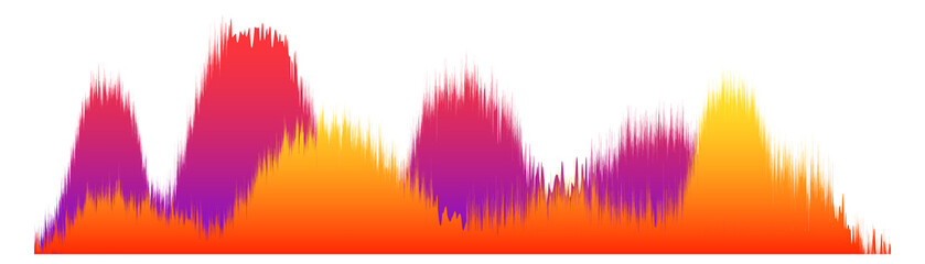 Wall Mural - Audio wave. Voice record. Color sound level shape