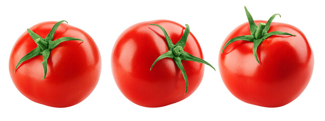 Wall Mural - tomato isolated on white background, full depth of field