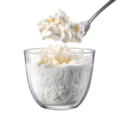 Sticker - Cottage cheese in bowl Isolated