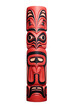 totem pole isolated on transparent.