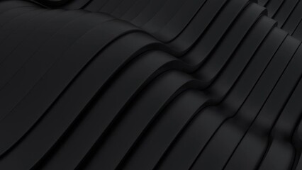 Fototapete - 3d render abstract background. Stripes wave animation for technology design. Modern motion texture for business concept. Seamless loop.