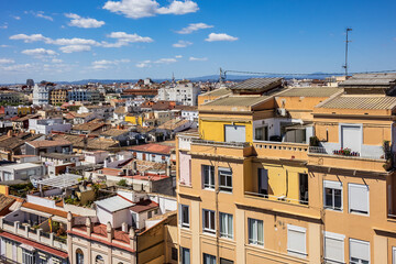 Wall Mural - Beautiful panoramic view of Valencia from the Quart Towers (Torres de Quart). VALENCIA, SPAIN.