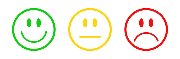 Wall Mural - smiley faces set