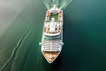 Canvas Print - an expansive view of a cruise ship sailing on the ocean Generative AI