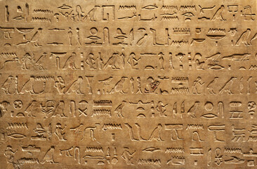 old egyptian hieroglyphs on an ancient background. wide historical background. ancient egyptian hier