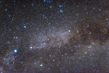 the milky way is a nebular cluster like a shining belt crossing the night sky.