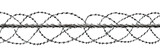 A barbed wire isolated on transparent background - Generative AI