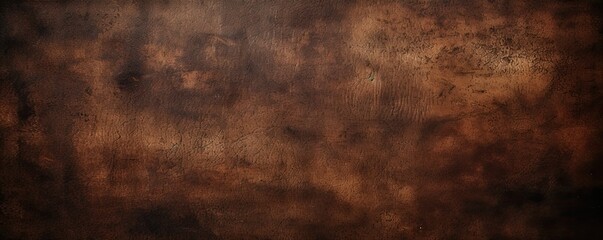 Canvas Print - Brown detailed leather texture on wide banner background with copy space. AI generative