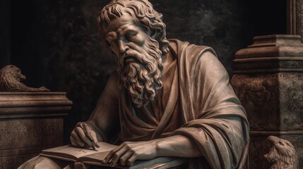 Wall Mural - Famous scholar of the ancient world. AI generated