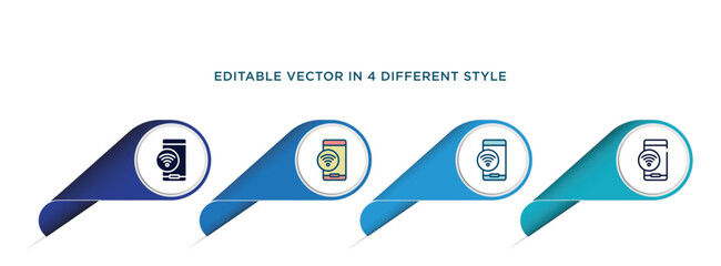Poster - icon in 4 different styles such as filled, color, glyph, colorful, lineal color. set of vector for web, mobile,
