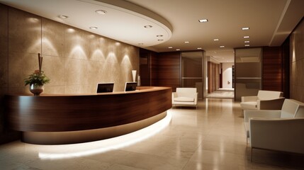 Wall Mural - Reception area - A room or space in a building. AI generated