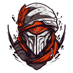 Wall Mural - Badass warrior design for tshirt