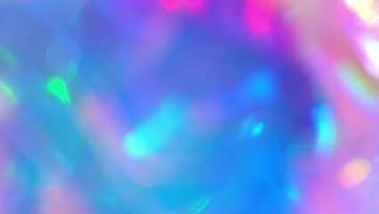 Wall Mural - A holographic rainbow iridescent pastel purple pink teal blue colors abstract background