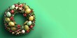 © Daunhijauxx - festive green wreath christmas with generative ai