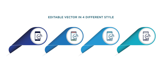 Poster - icon in 4 different styles such as filled, color, glyph, colorful, lineal color. set of vector for web, mobile,