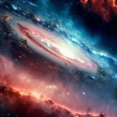 andromeda galaxy. cosmos art. generative ai