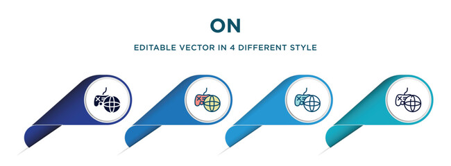 Aufkleber - on icon in 4 different styles such as filled, color, glyph, colorful, lineal color. set of vector for web, mobile, ui
