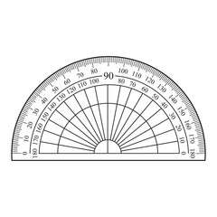 arc ruler line vector illustration