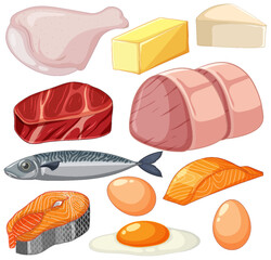 Sticker - Set of proteins food group