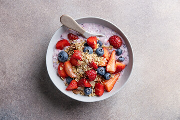 Sticker - Muesli with fruits served in bowl