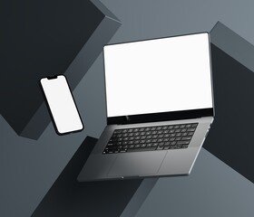 Responsive Web Design and website Mockup, Devices Mock up, Smartphone desktop tablet laptop template Mockup