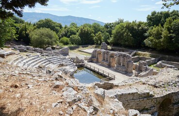 Wall Mural - The stunning ruins of Butrint, Albania, located near the city of Sarande, were settled since at least the 6th century BC