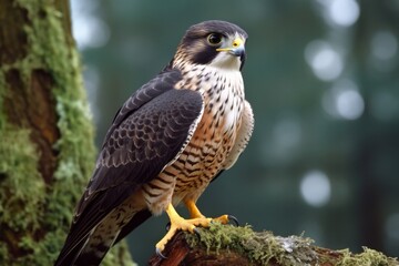 falcon sitting on a tree