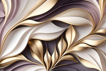 Wall Mural - Abstract wallpaper background of flower pattern. distinct generative AI image.