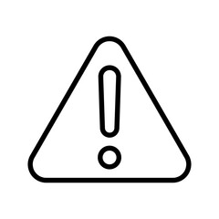 Warning in flat style isolated on transparent background