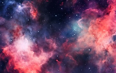 Wall Mural - Far being shone nebula and star field against space  Element background. Generative AI