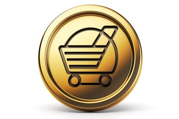 Poster - e commerce icon isolated on white background. Generated by AI