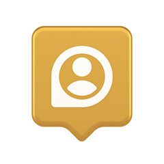 Poster - Human map pin pointer location position find navigation button person GPS global data 3d speech bubble icon
