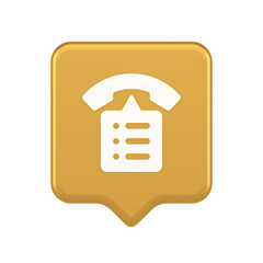 Poster - Call phone book contact list button cyberspace friends information communication 3d speech bubble icon