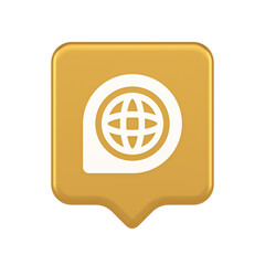 Poster - Internet access connection pointer button web address global cyberspace communication 3d speech bubble icon