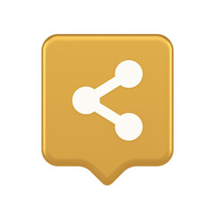 Poster - Decentralize compound connection encrypted network button cyberspace management 3d speech bubble icon