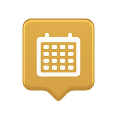 Poster - Schedule planner organizer button to do list agenda reminder service 3d realistic speech bubble icon