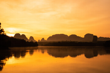 Wall Mural - Landscape Nature View of Nong Thale Lake in Krabi Thailand