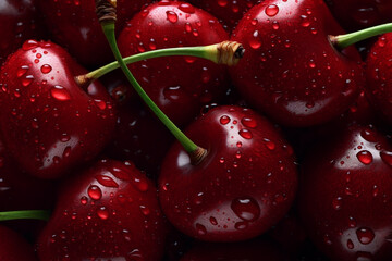 Sticker - Fresh Cherry Fruits. Ai generative