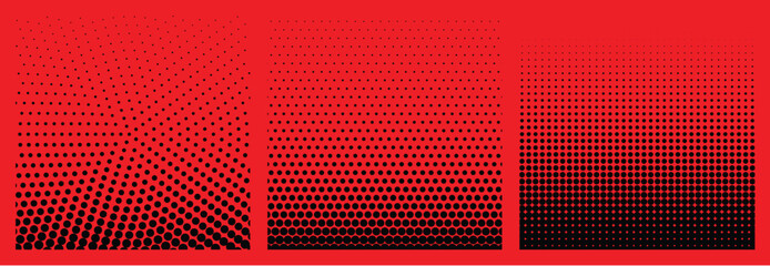 Wall Mural - set of dotted wave oblique smooth pixelated lines pattern in vector