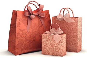 Sticker - gift bag isolated on white background. Generated by AI