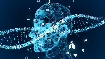 Aufkleber - AI (Artificial Intelligence) concept. Deep learning. Digital transformation.