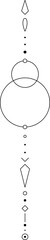 Wall Mural - abstract celestial line art. minimal boho linear symbols. celestial mystic element. vector line art 
