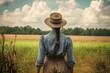 American farmer woman. Generate Ai