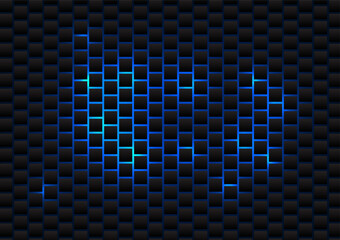 Poster - Background technology square Use geometric shapes to form a dark tone, forming a square with a light blue style behind it. Emphasis on technology-related posters or illustrations