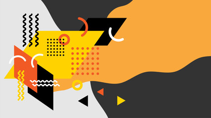 Leinwandbilder - Abstract Shapes Modern Memphis Style Background