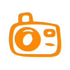 Aufkleber - simple camera icon hand drawn illustration